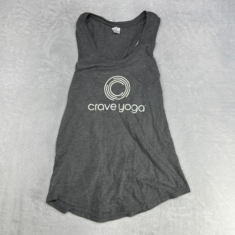 District Perfect Tri Crave Yoga Graphic Tank Top Women's Charcoal Gray - Medium